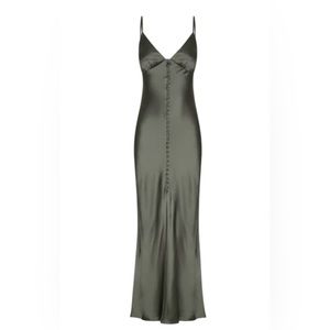 Shona Joy La Lune Bias Slip dress in OLIVE!
